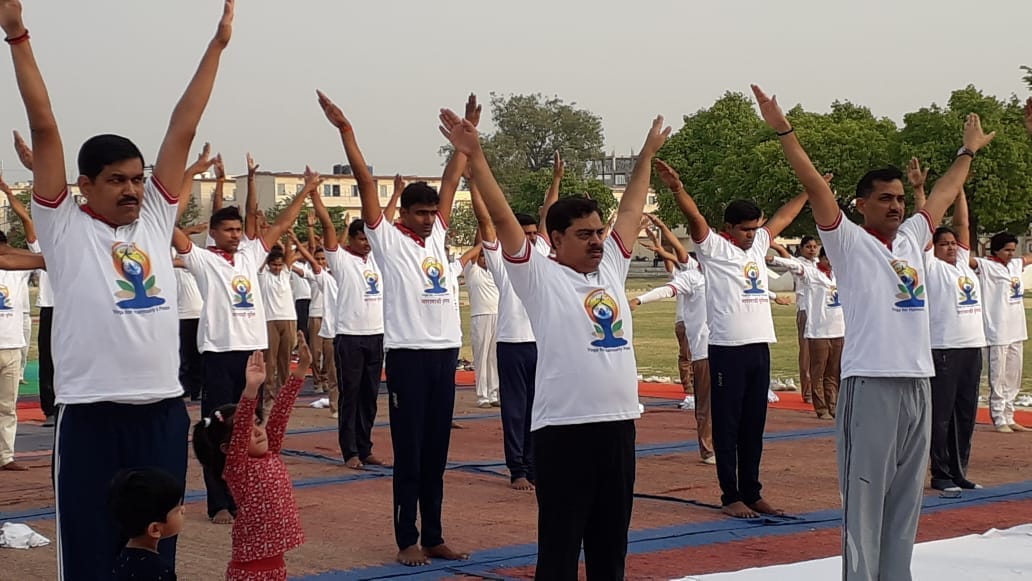 International yoga day celebration in varanasi see images