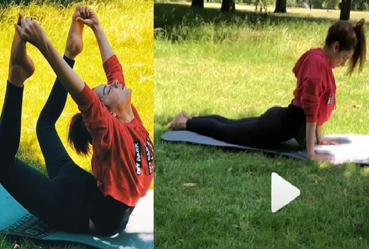 International Yoga Day Kangana Ranaut doing Yoga In London 