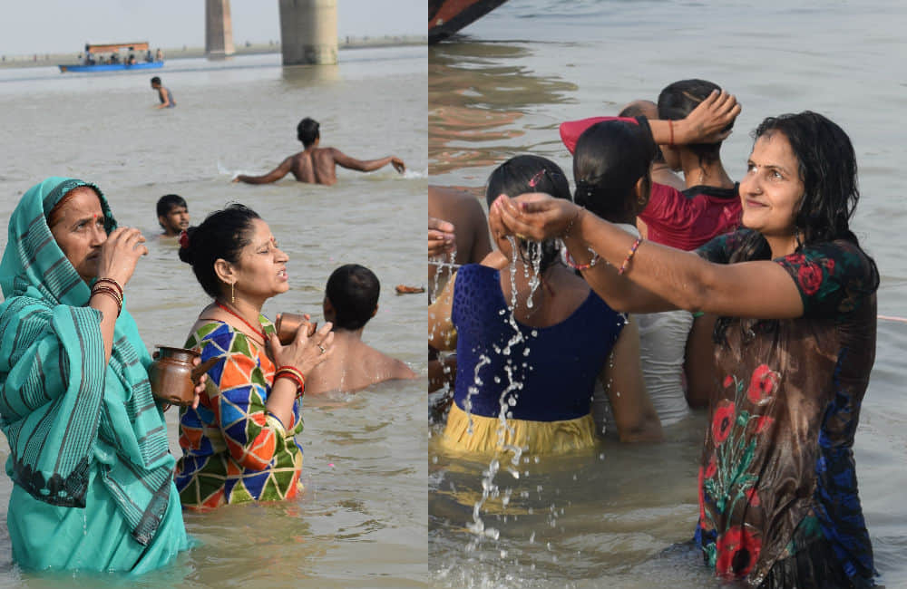 Ganga Dussehra 2018 Devotees take holy dip in Ganga