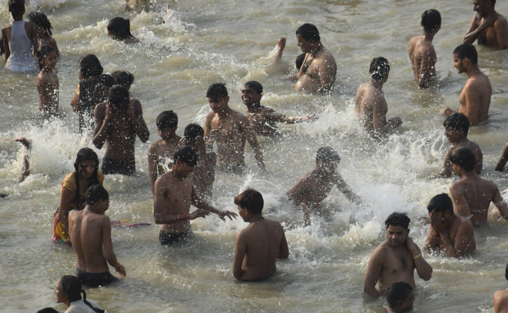 Ganga Dussehra 2018 Devotees take holy dip in Ganga