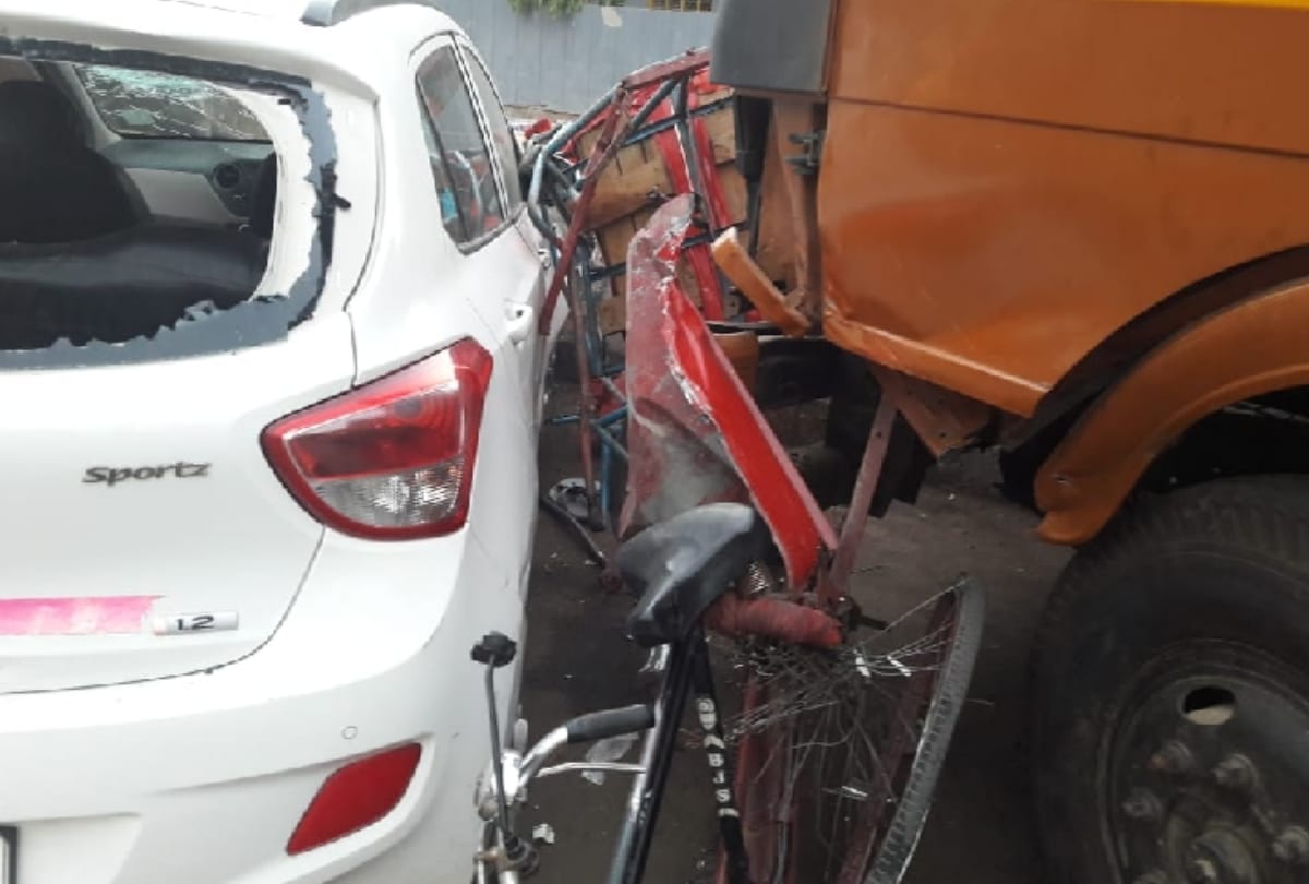drunk man mows down five people in noida, one seriously injured