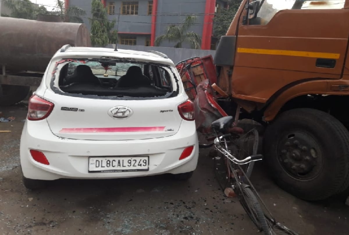 drunk man mows down five people in noida, one seriously injured
