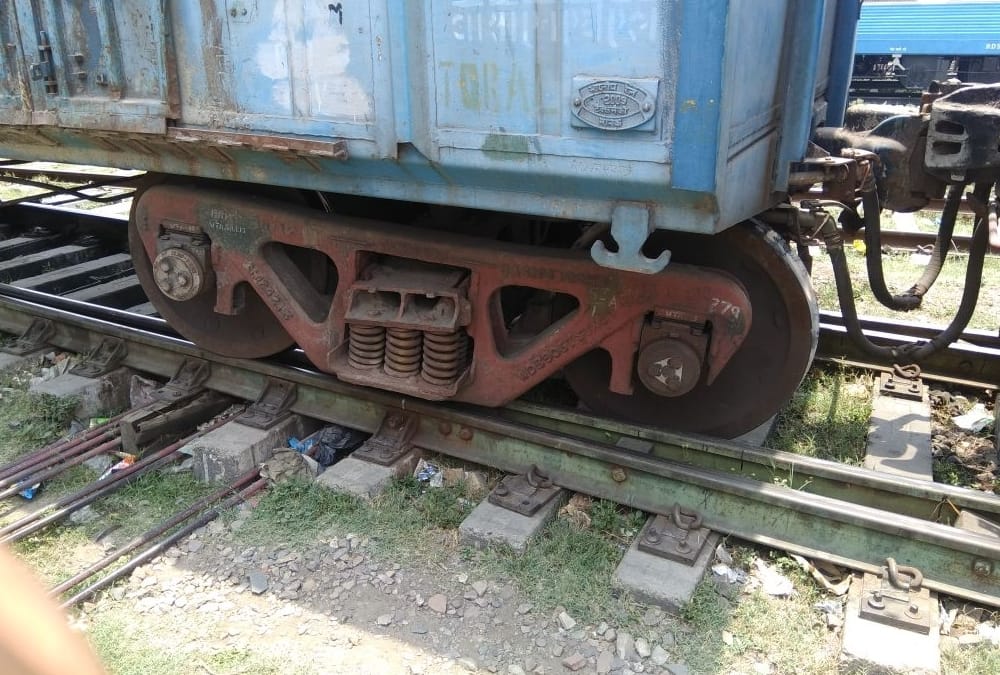 Goods train diesel out in Moradabad