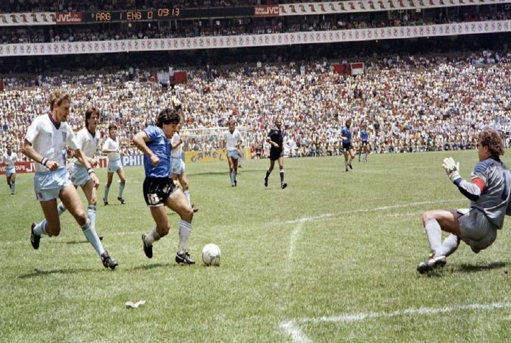 22 June 1986 FIFA World Cup: Diego Maradona hit Hand of God goal in historic ArgentinavEngland match