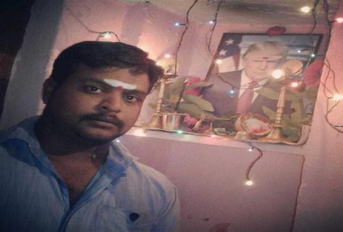 Telangana man does aarti to photo of American President Donald Trump