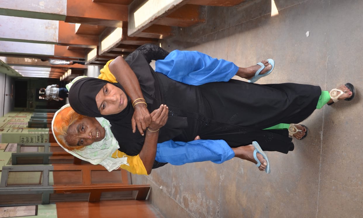 Poor patient in district hospital