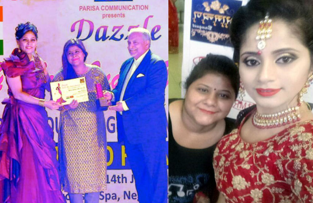 kasganj's ritu aadharika got best beautician award in srilanka