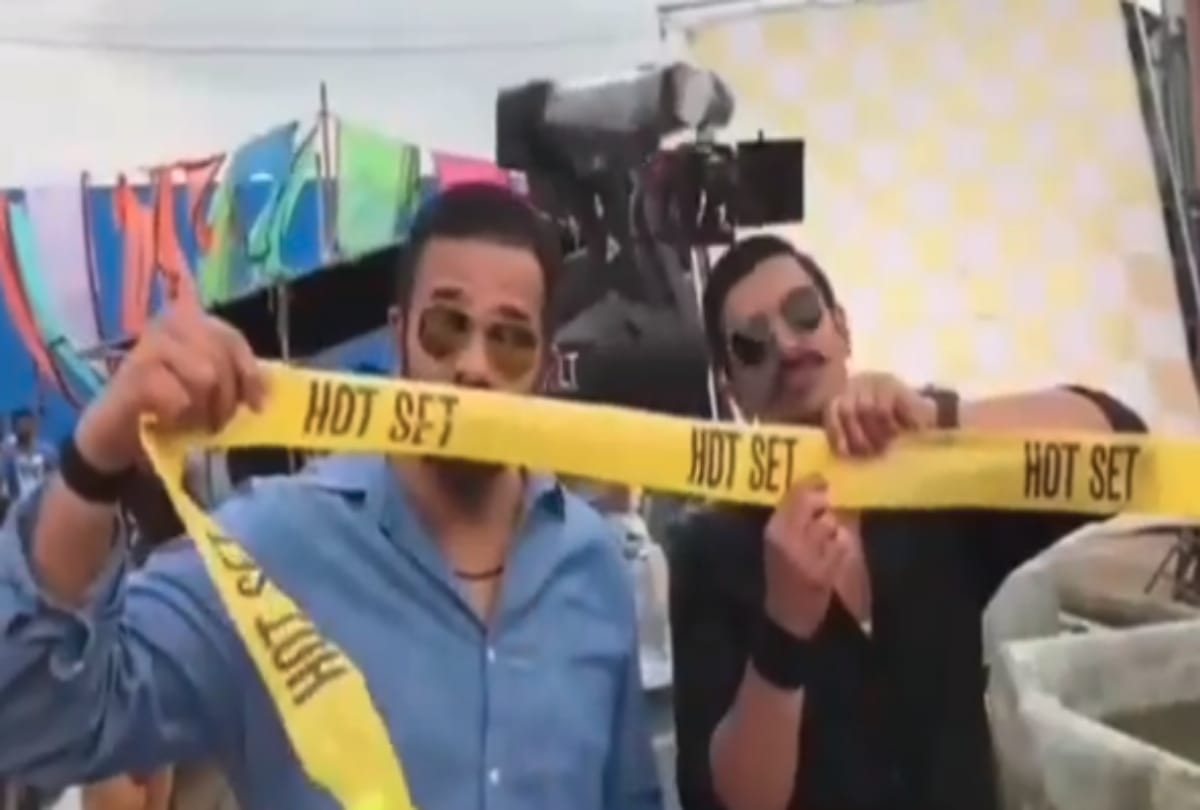 Ranveer Singh Hot Set Simmba video with Rohit Shetty goes viral 