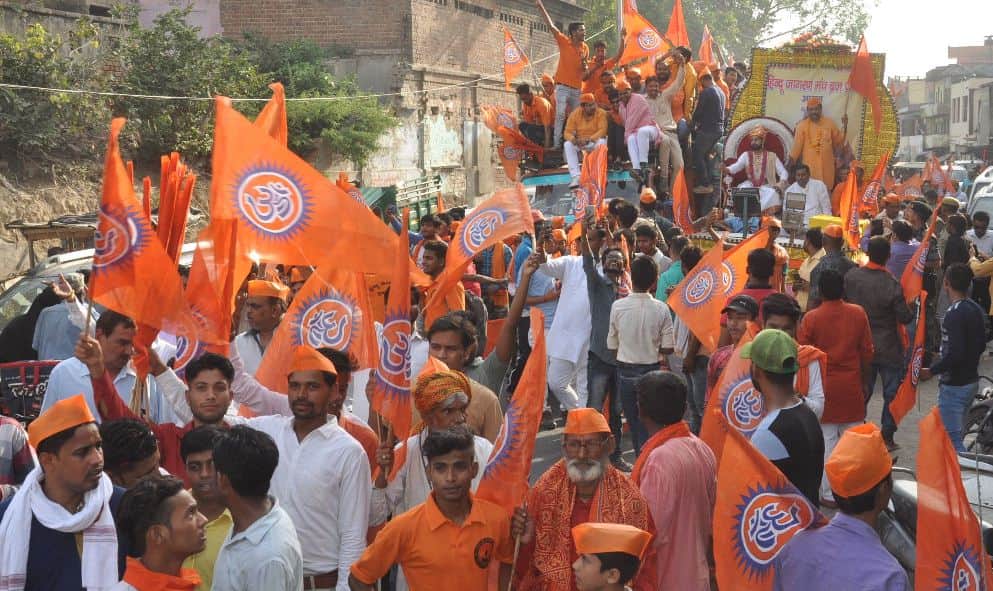 Hindu Jagran Manch Shivaji yatra stopped by police in agra