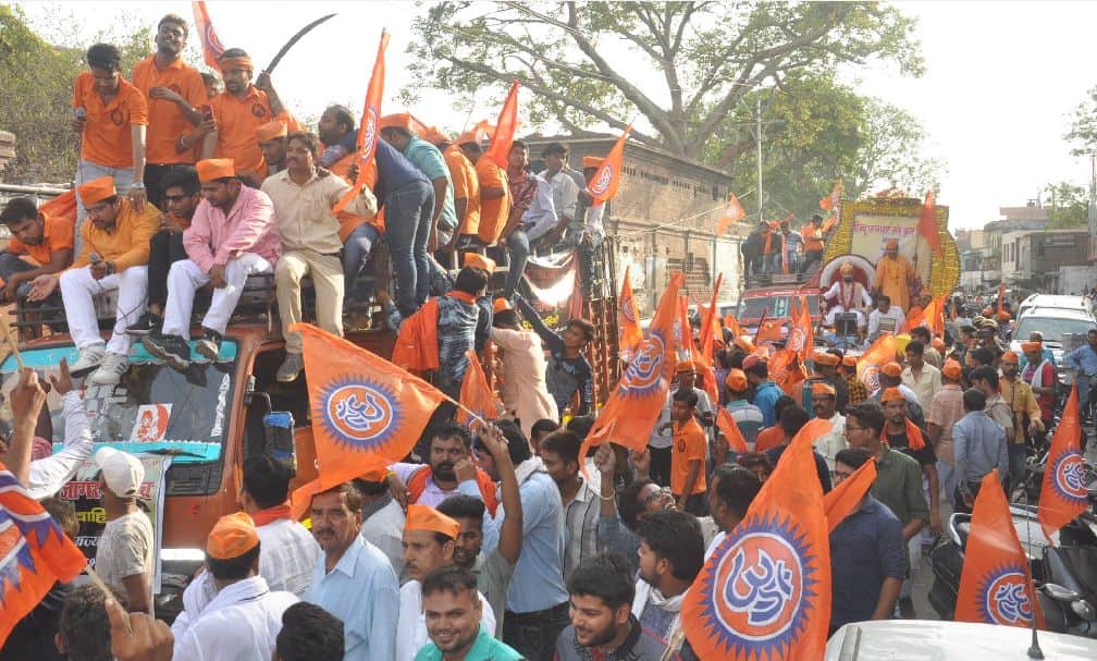 Hindu Jagran Manch Shivaji yatra stopped by police in agra