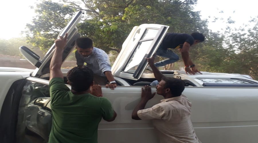 UP: A road accident in Meerut, many injured