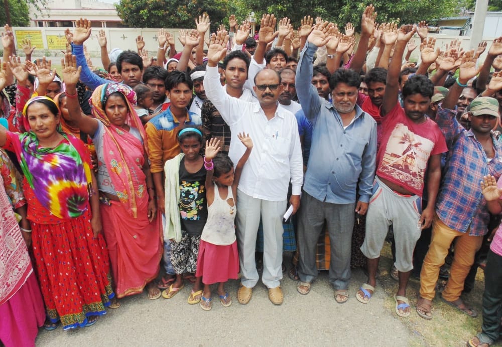 People of Kanjad community protested