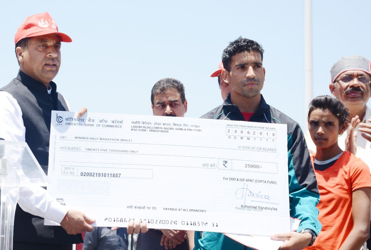 Het Ram wins Half Marathon in Shimla