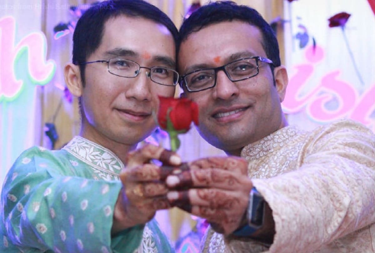 Indias first gay marriage IITian and his partner from Vietnam