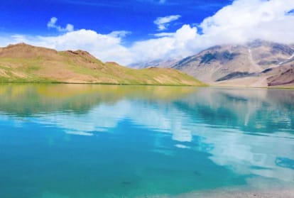 worlds beautiful natural lake chandranahan Retreated by one and half metre