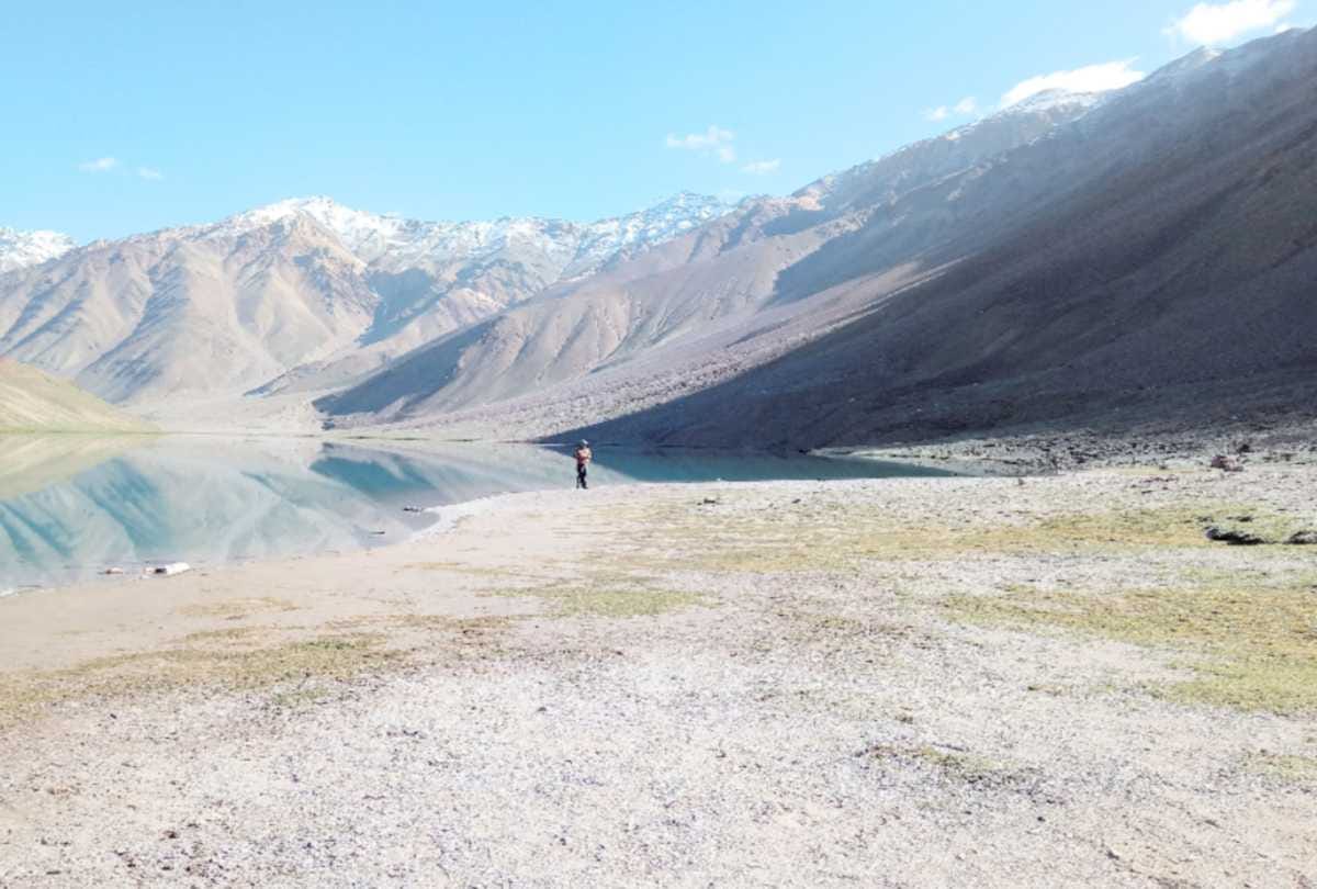 worlds beautiful natural lake chandranahan Retreated by one and half metre