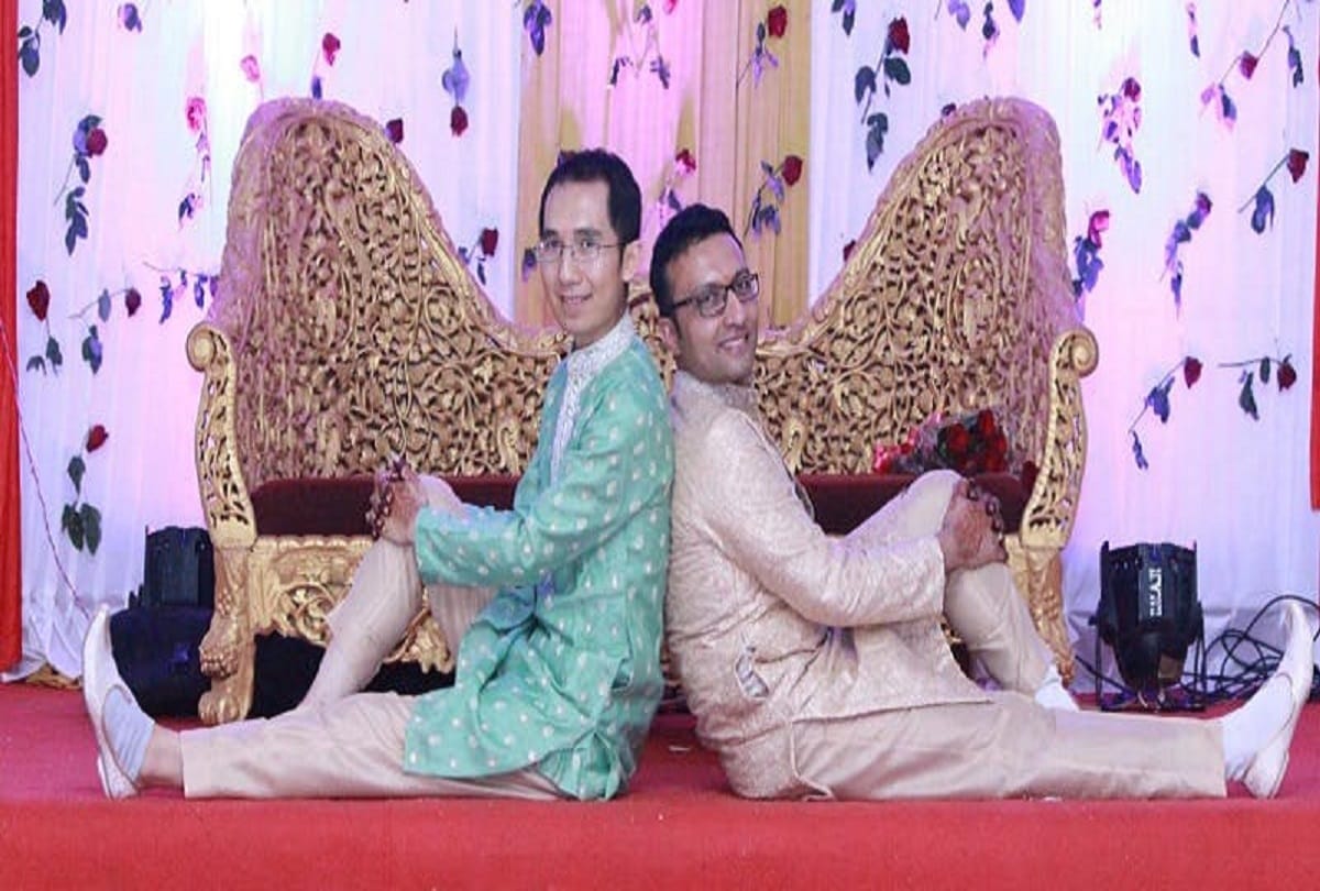 Indias first gay marriage IITian and his partner from Vietnam