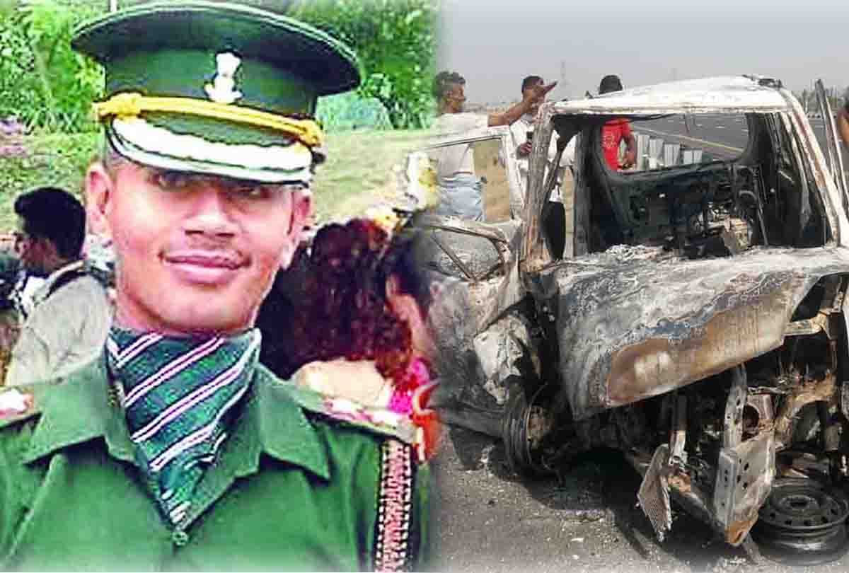 Lieutenant burnt alive in car at Express-Way