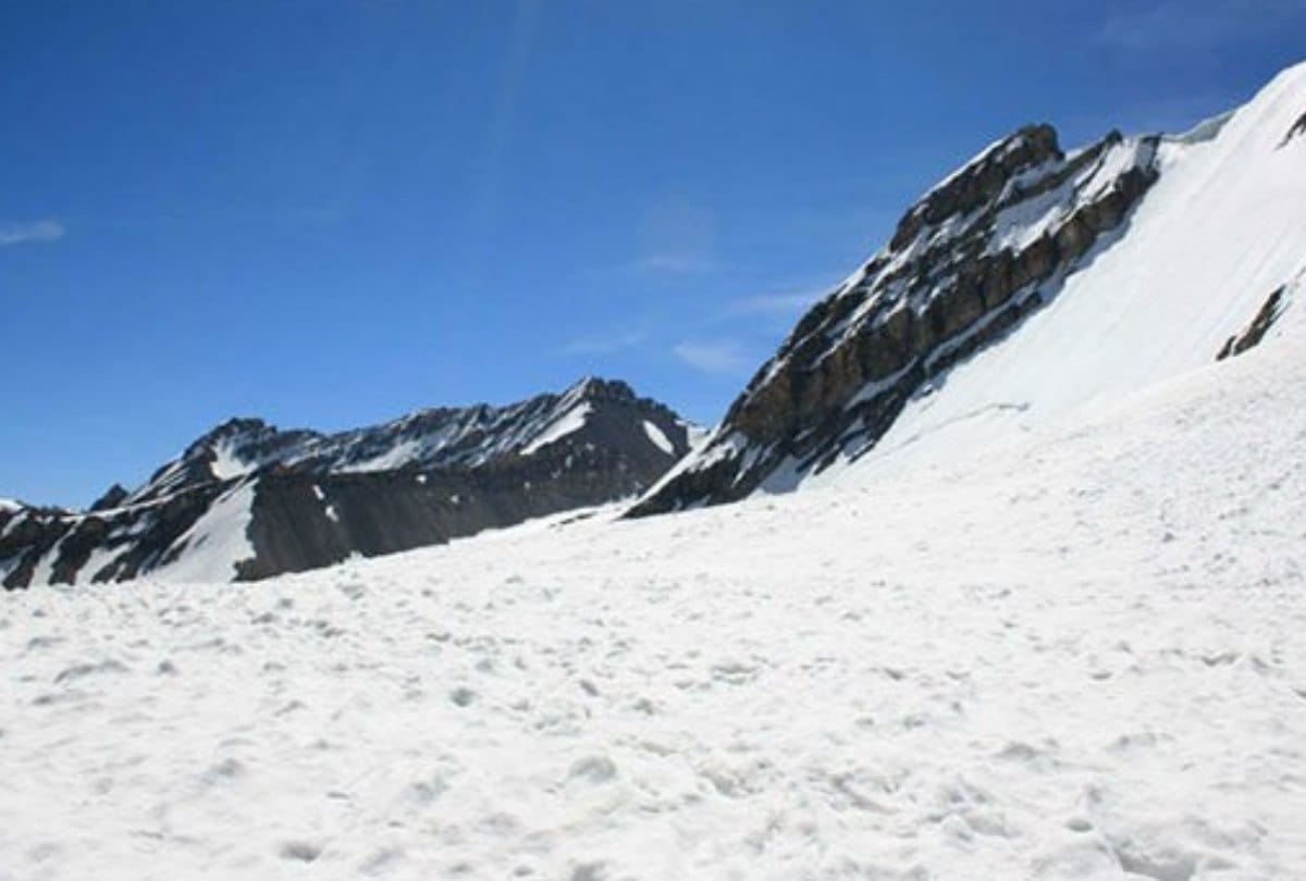 Trekking on Kangla glacier in Lahaul Spiti Himachal Pradesh