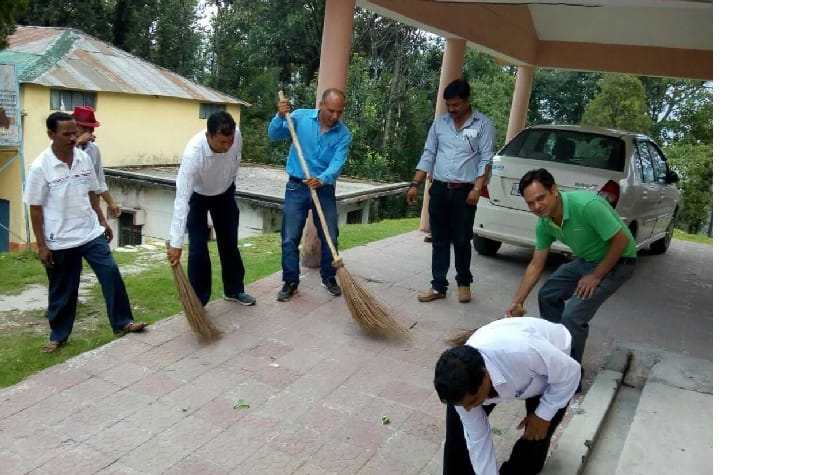 Village development officials initiate movement from Gandhigiri