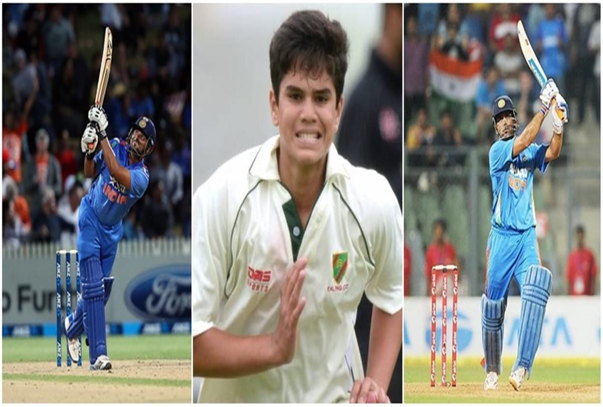 Ms dhoni and Suresh Raina smashes sachin tendulkars son arjun in net session
