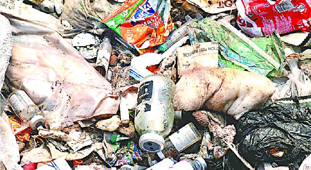 Bio-medical waste now thrown in the trunching ground in rudrapur