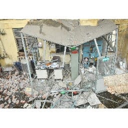 blast in factory due to short circuit