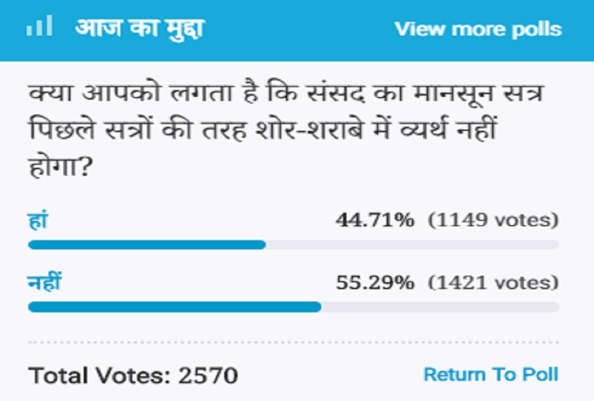 Monsoon session of Parliament will be wasted again in the noisy way as in previous sessions 
