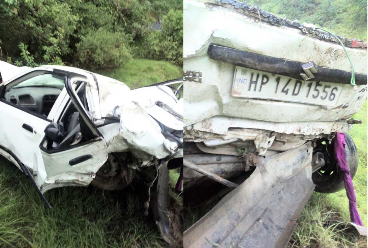 two died in car accident and two injured at chaupal shimla