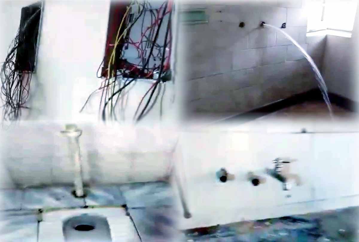 CMO vacate bungalow water tap and Commode missing 
