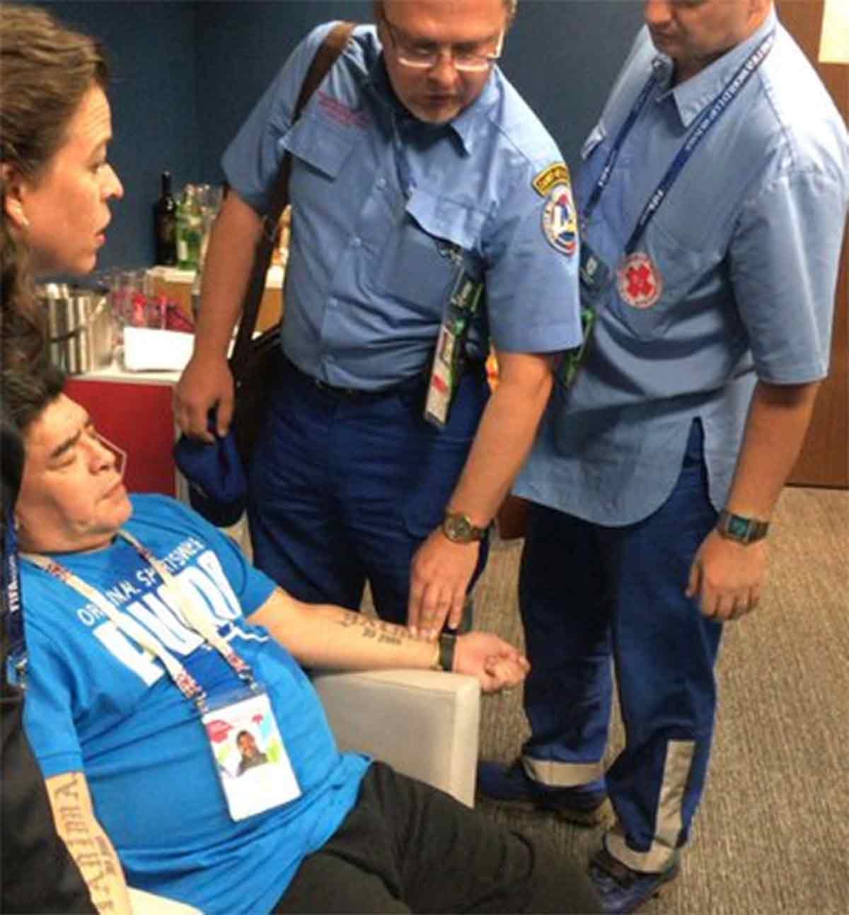 diego maradona taken to hospital after argentina win over nigeria