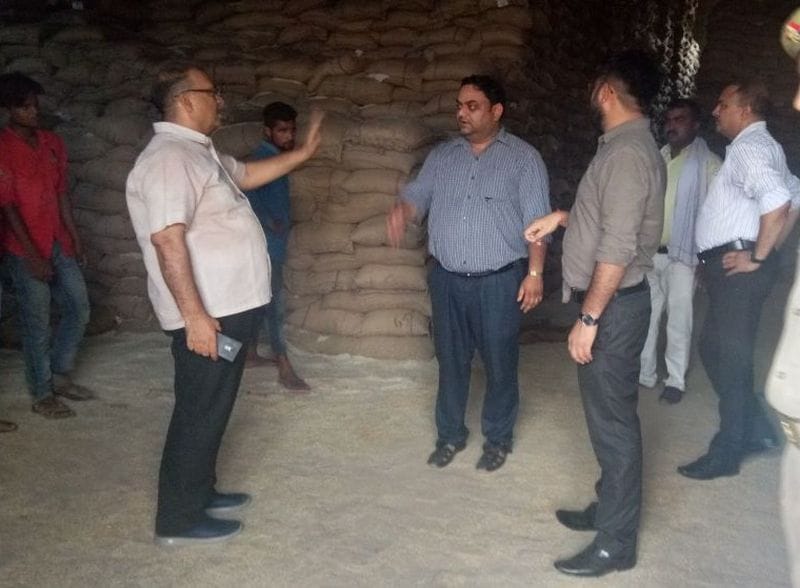 एफसीआई का गोदाम पर ज्वाइंट मजिस्ट्रेट का छापा