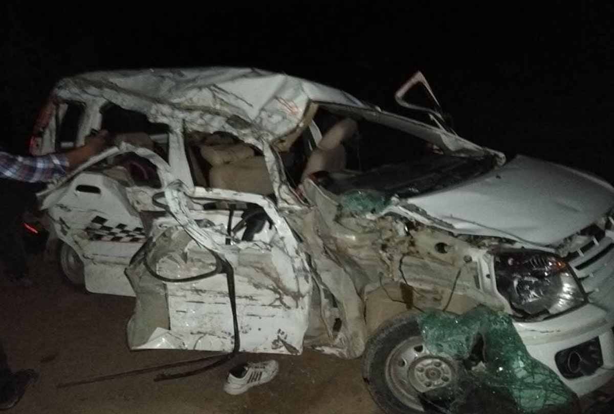 Three people died in road accident in orai 