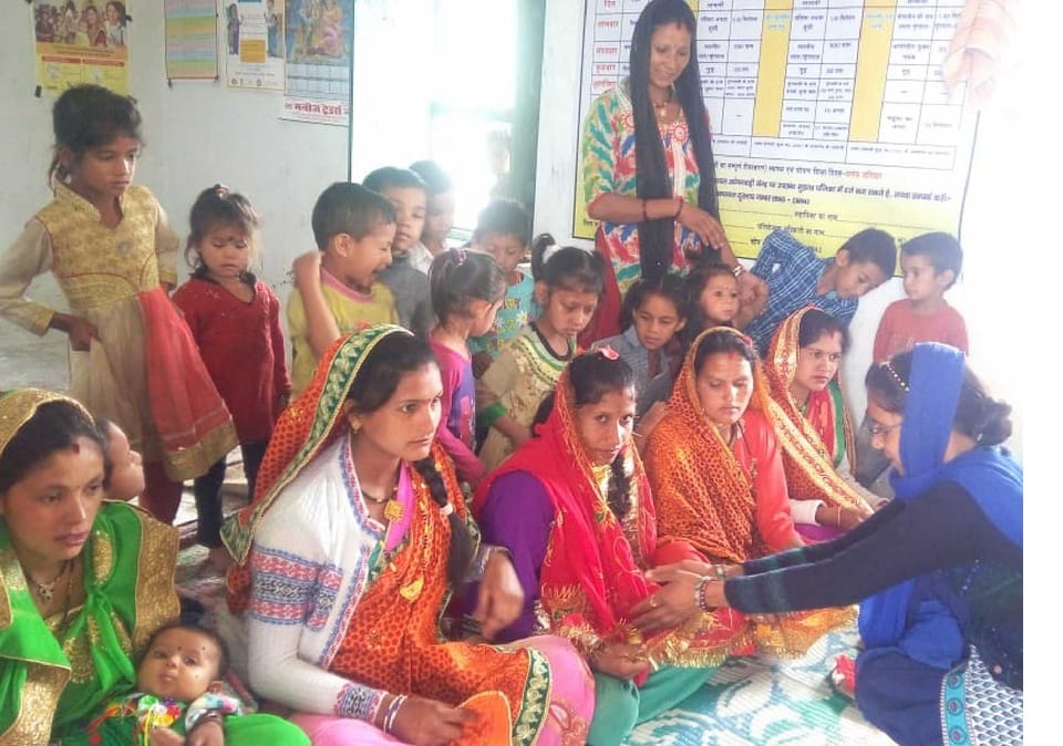 baby shower ceremony at anganbadi centre