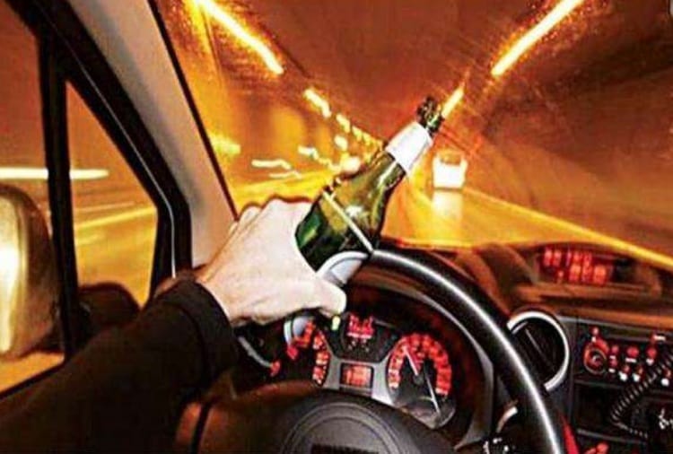  challan of  Haryana senior IAS's daughter driving a car after consuming excess liquor