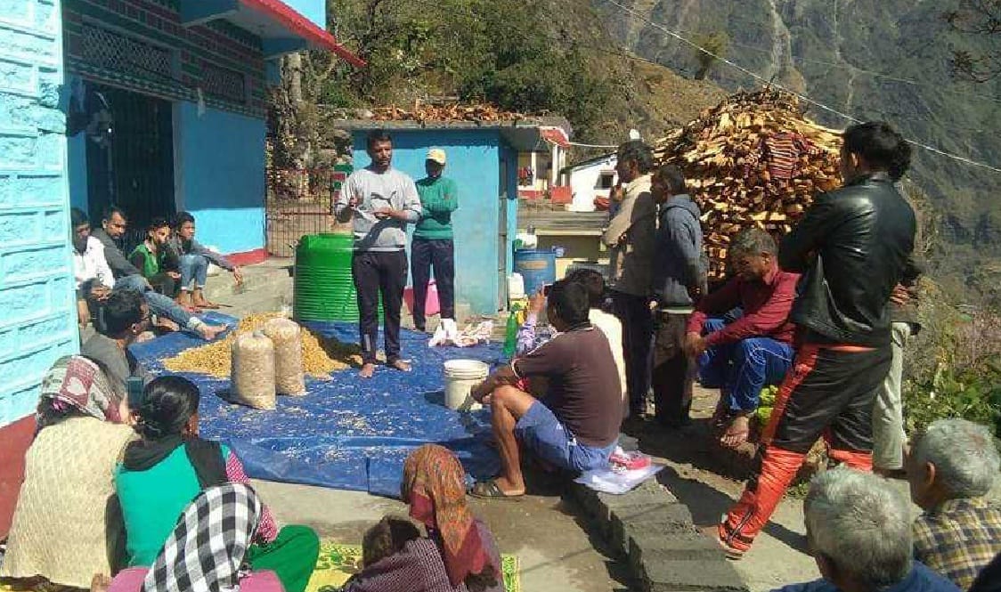 kailash became idol educating villagers on mushroom farming