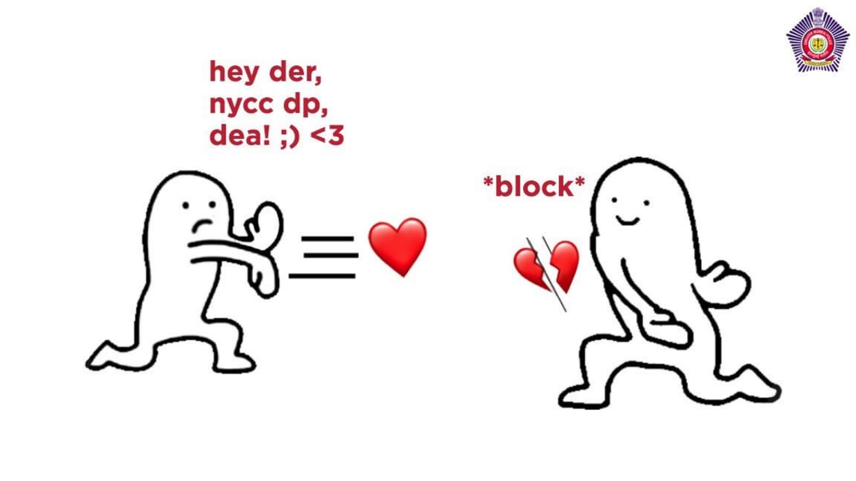 for women's cyber safety Mumbai police tweeted meme and said block them, call us
