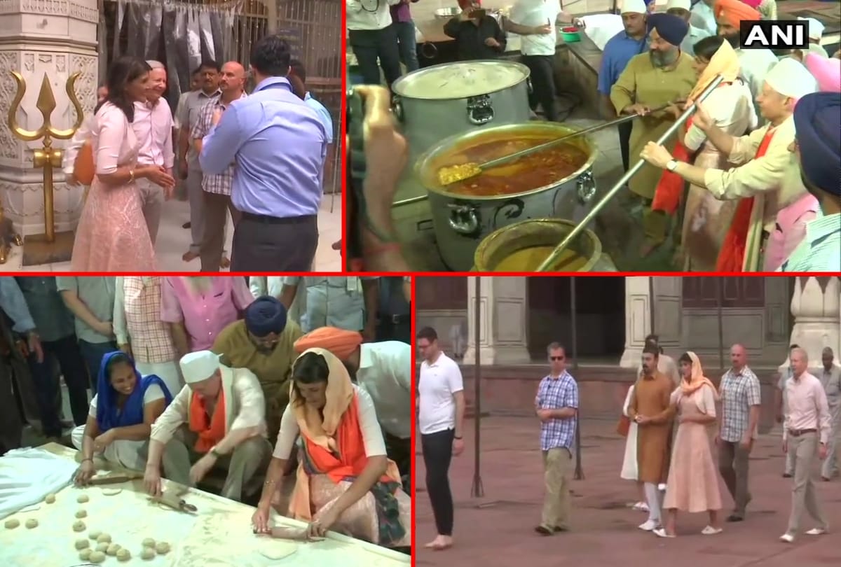 US Ambassador to United Nations Nikki Haley prepared food for the langar at Gurudwara Sis Ganj Sahib