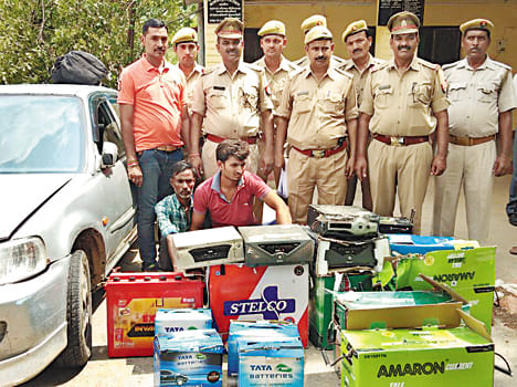 Two arrested with stolen car-bike