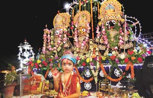 Blessed devotees of Lord Jagannath's Vrishabha Shobhayatra