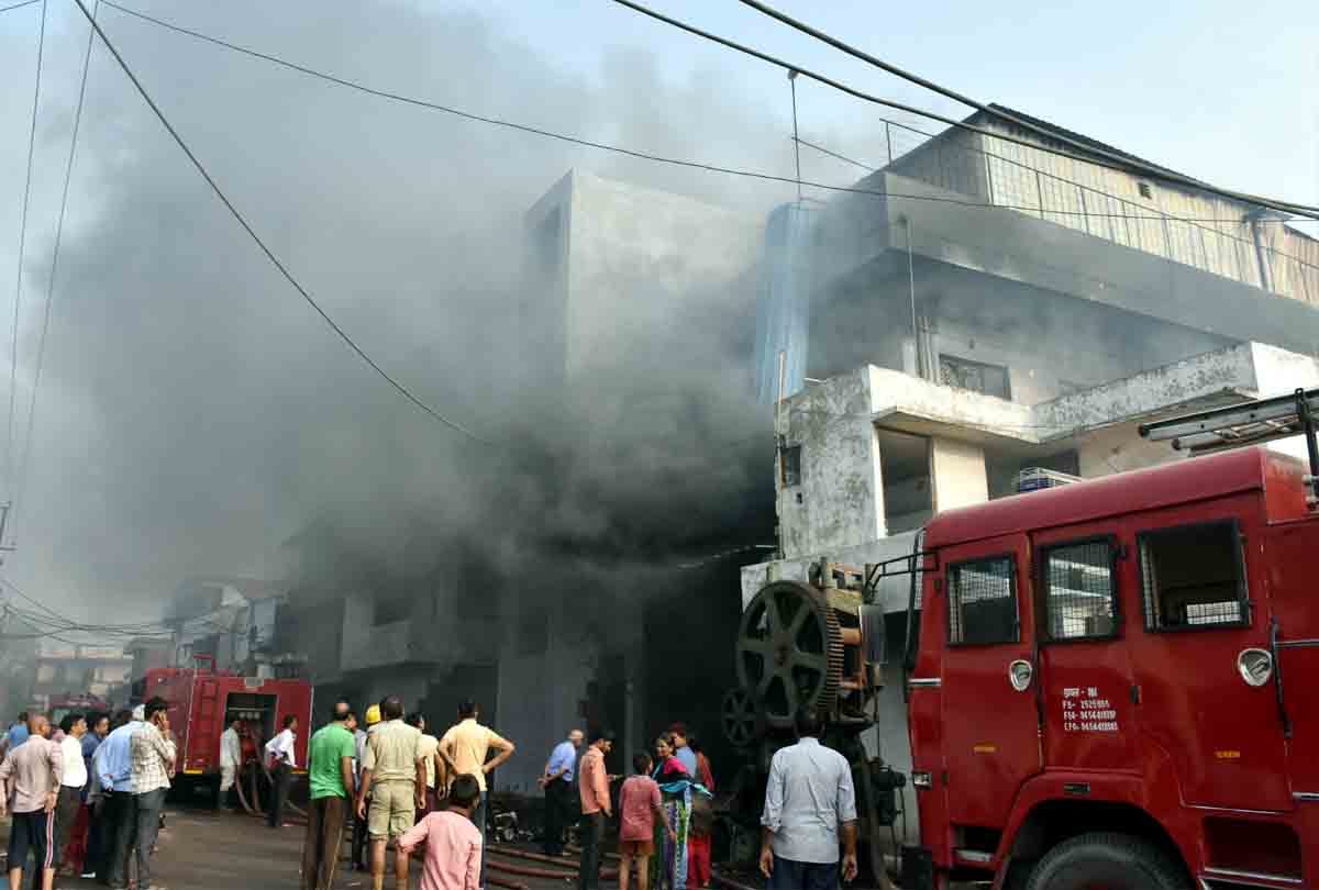 Factory caught fire from short circuit