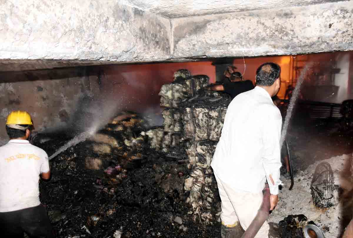 Factory caught fire from short circuit
