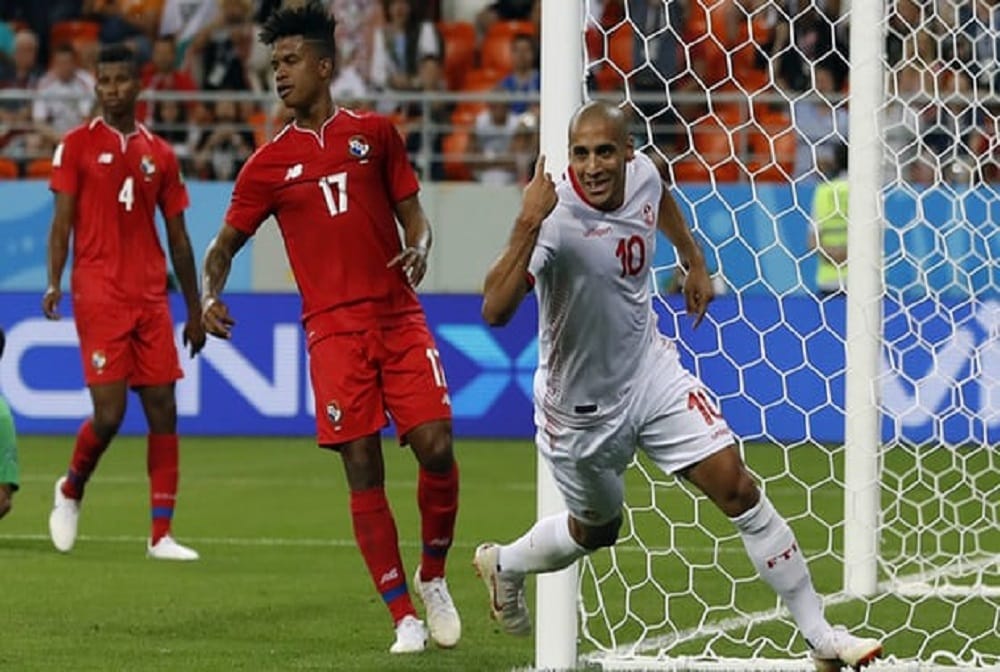 fifa world cup 2018 tunisia beat panama by 2-1 in match 47 at Saransk