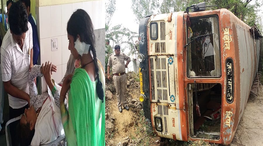 Bus accident in Muzaffarnagar, 12 injured 