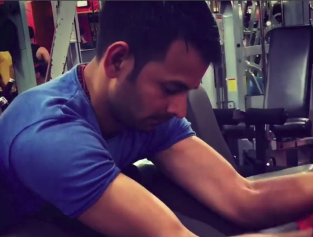 tej pratap yadav hard workout at gym for rudra 