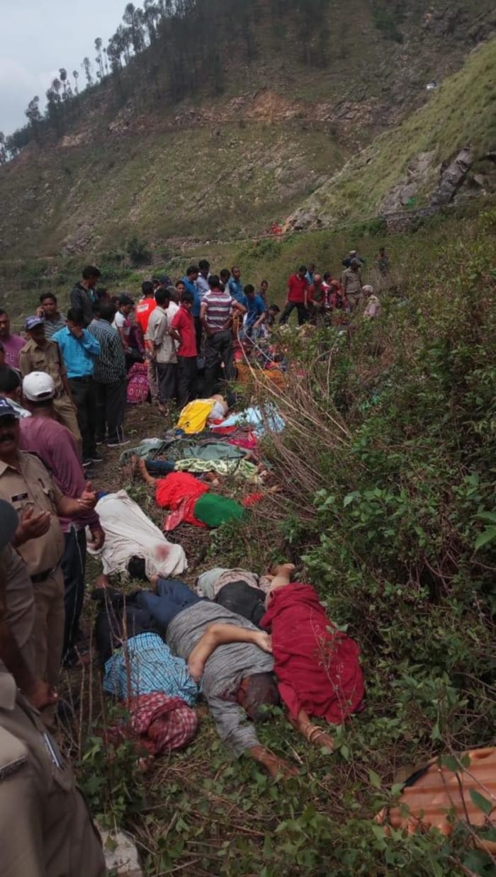 bus accident in uttarakhand today pauri garhwal 
