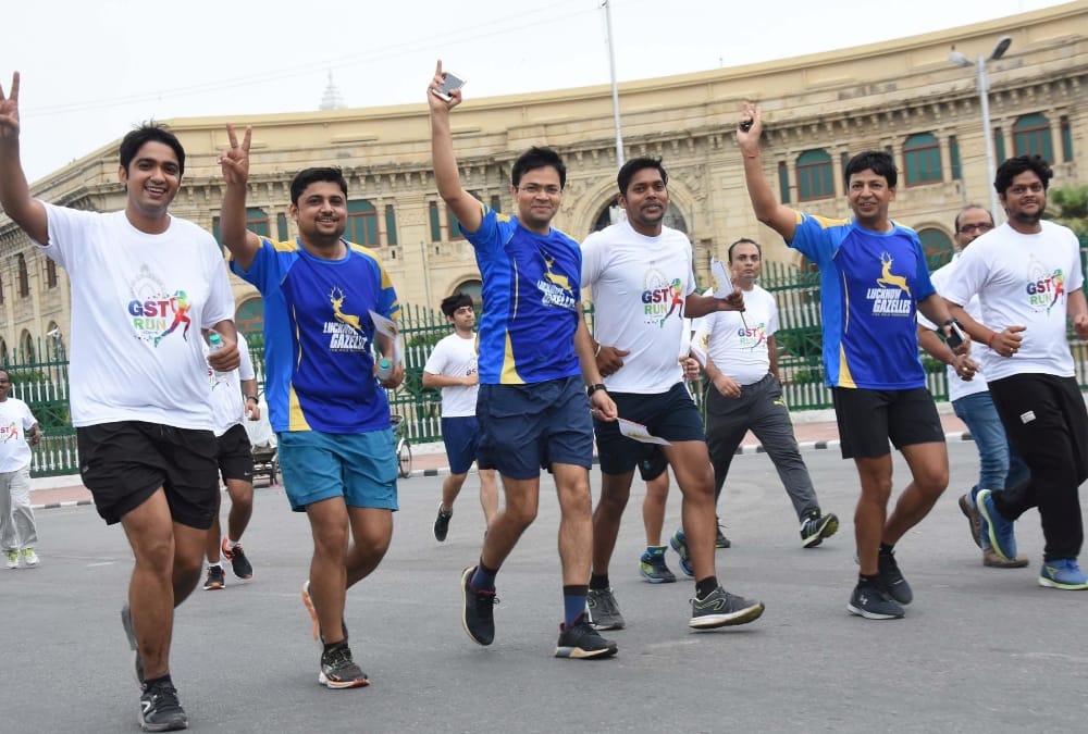 officers organises gst run and businessmen opposed gst.