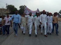 मुआवजा मिले बिना भूमि अधिग्रहण नहीं होने देन की भरी हुंकार