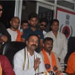प्रेसवार्ता में राष्ट्रीय बजरंग दल के संयोजक मनोज