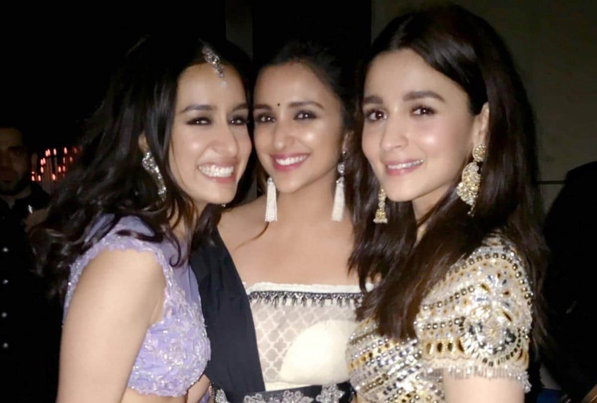 parineeti chopra adjust her dress at akash ambani engagement party